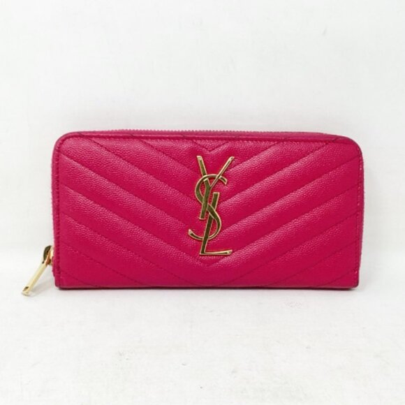 Saint Laurent #LAKD6R Quilted Cassandra Wallet - Picture 1 of 7